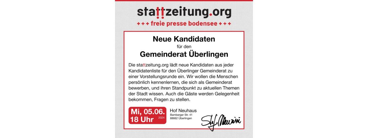 Einladung zur Kandidatenvorstellung Kommunalwahl am 5. Juni