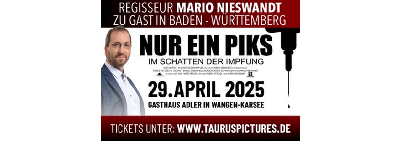 29. April: “Nur ein Piks - im Schatten der Impfung”. Film von Mario Nieswandt.