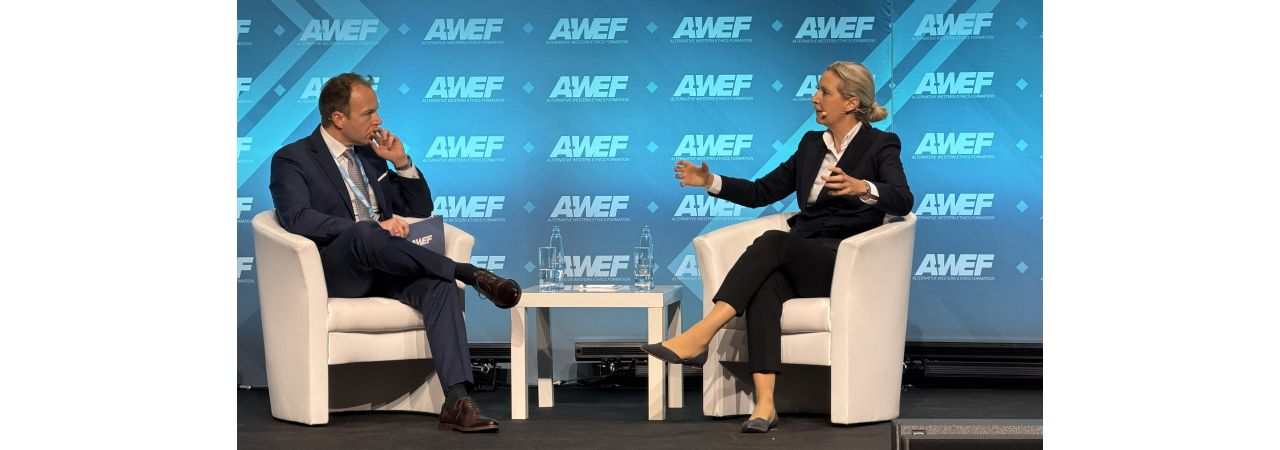 Dr. Alice Weidel beim “A-WEF” in Prag: Frieden in Europa kann es ohne Russland nicht geben.